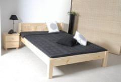 eoshop Dřevěná postel Wiktoria 140x200 + rošt ZDARMA (Barva dřeva: Dub)