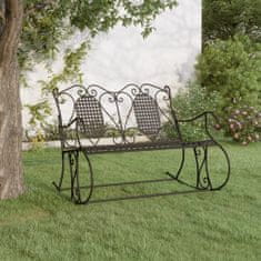 shumee VidaXL 2místná zahradní houpací lavice 113 cm černá ocel