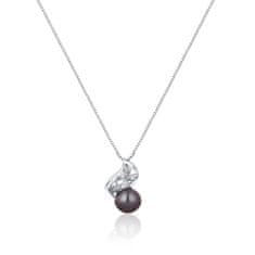 JwL Luxury Pearls Něžný náhrdelník s pravou perlou a zirkony JL0750 (řetízek, přívěsek)