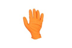 TRIUMF rukavice pracovní nitrilová s protiskluzovou úpravou, oranžová, vel. S, 1 ks