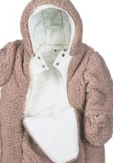 Sterntaler overal plyšový, kojenecký s kapucí , růžový 5502183, 56