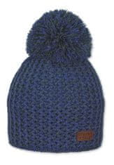 Sterntaler čepice, pletený kulich chlapecký, modrošedý, vaflový vzor, bambule 4722123, 55