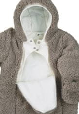 Sterntaler overal plyšový, kojenecký s kapucí , šedohnědý 5502183, 74