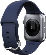 MAX silikonový řemínek MAS11 pro Apple Watch, 42/44mm, tmavě modrá
