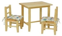 eoshop Dětský set stoleček a židle AD255 (Barva dřeva: Borovice)