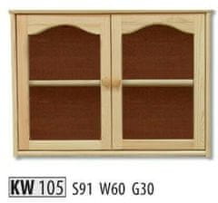 eoshop Kredenc KW105 masiv (Barva dřeva: Borovice)