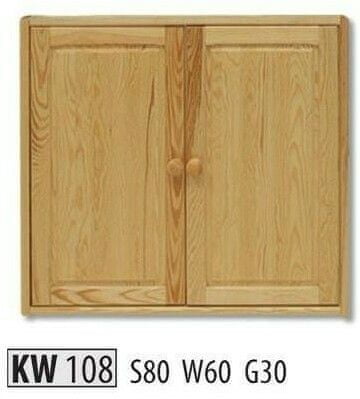 eoshop Kredenc KW108 masiv (Barva dřeva: Gray)