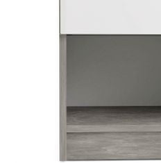 eoshop Noční stolek Simplicity 238 beton/bílý lesk