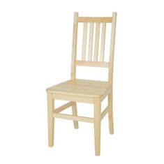 eoshop Dřevěná jídelní židle KT108, borovice (Barva dřeva: Šedá)