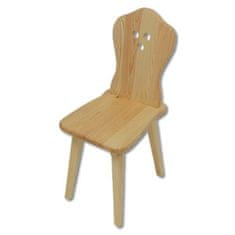 eoshop Dřevěná jídelní židle KT110, borovice (Barva dřeva: Surová (bez moření))