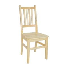 eoshop Dřevěná jídelní židle KT108, borovice (Barva dřeva: Šedá)