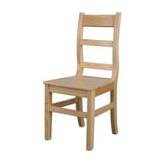 eoshop Dřevěná jídelní židle KT114, borovice (Barva dřeva: Surová (bez moření))