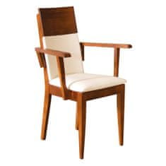 eoshop Čalouněná jídelní židle KT170, buk (Potah: Ekokůže, Barva dřeva: Bělená)