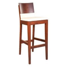eoshop Čalouněná barová židle KT192, v80, buk (Potah: Ekokůže, Barva dřeva: Bělená)