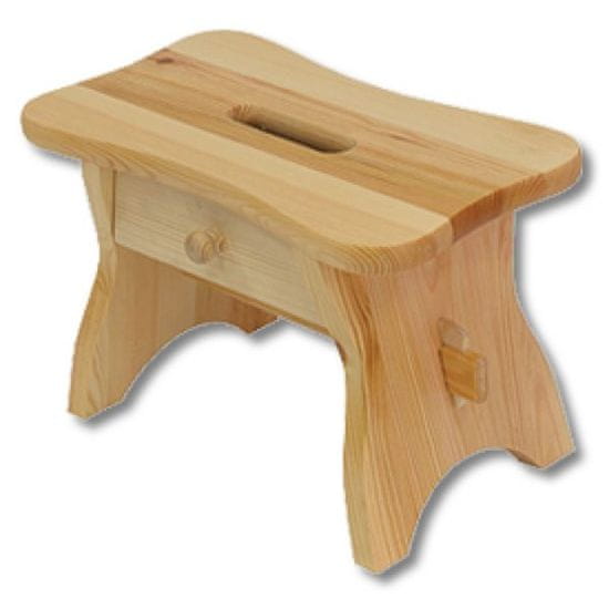 eoshop Dřevěná stolička KT255, v25, borovice (Barva dřeva: Surová (bez moření))