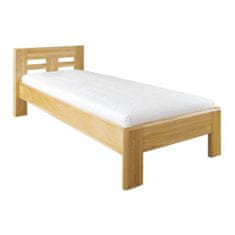 eoshop Dřevěná postel LK260, 80x200, dub (Barva dřeva: Medová)