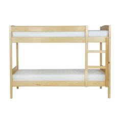 eoshop Dřevěná dvoupatrová postel LK136/II, 80x152x200, borovice (Barva dřeva: Olše)