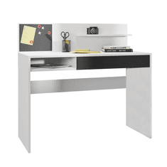 BPS-koupelny PC stůl, bílá/černá, IMAN
