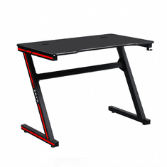 KONDELA Herní stůl / počítačový stůl, černá / červená, MACKENZIE 100cm