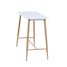 BPS-koupelny Barový stůl, bílá / buk, 110x50 cm, DORTON