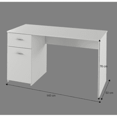 BPS-koupelny PC stůl, bílá, BANY