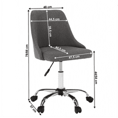 KONDELA Kancelářská židle, šedá / chrom, Ediz