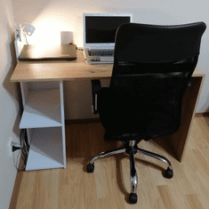 BPS-koupelny PC stůl, dub artisan/bílý mat, ANDREO