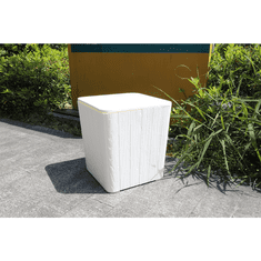 BPS-koupelny Zahradní úložný box / příruční stolek, bílá, IBLIS