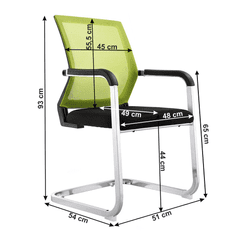KONDELA Zasedací židle, zelená / černá, RIMALA