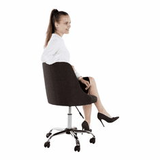 KONDELA Kancelářská židle, hnědá/chrom, EDIZ