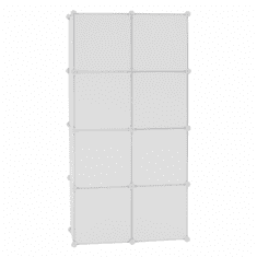 KONDELA Dětská modulární skříň, bílá / hnědý vzor, KIRBY