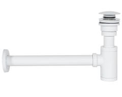 Umyvadlový sifon s výpustí click-clack bílá (REA-A6952)