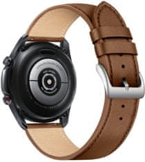 FIXED kožený řemínek pro smartwatch s šířkou 22mm, hnědá