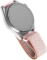 FIXED nylonový řemínek pro smartwatch, 20mm, růžová