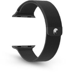 RhinoTech ocelový řemínek milánský tah pro Apple Watch 42 / 44 / 45mm, černá