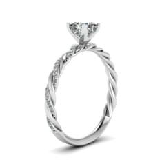 Emporial stříbrný rhodiovaný prsten Propletený MA-R040-SILVER Velikost: 5 (EU: 49-50)