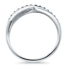 Emporial stříbrný rhodiovaný prsten Zirkonová linie MA-R0431S Velikost: 10 (EU: 61-63)