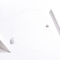 Emporial náhrdelník Minimalistický čirý zirkon SCN332-S