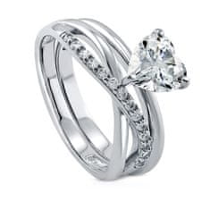 Emporial stříbrný prsten 2v1 Nekonečná láska MA-R0442-SILVER Velikost: 7 (EU: 54-56)