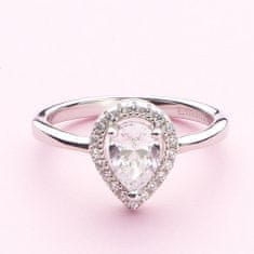 Emporial Royal Fashion stříbrný prsten Křišťálová kapka ATH-R07-SILVER Velikost: 6 (EU: 51-53)