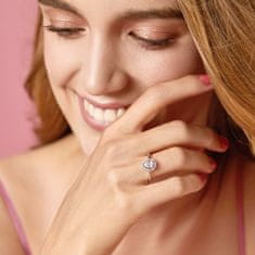 Emporial Royal Fashion stříbrný prsten Křišťálová kapka ATH-R07-SILVER Velikost: 6 (EU: 51-53)