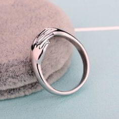Emporial stříbrný rhodiovaný prsten Objetí MA-MR1001-SILVER Velikost: 5 (EU: 49-50)