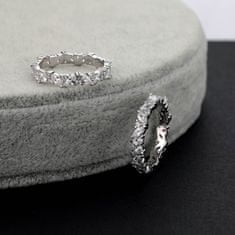 Emporial stříbrný rhodiovaný prsten Třpytivé lístky MA-MR1008-SILVER Velikost: 6 (EU: 51-53)