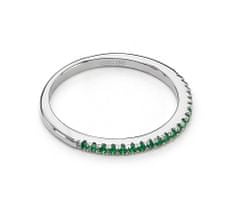 Emporial stříbrný prsten Třpytivá smaragdová linie SR41 Velikost: 7 (EU: 54-56)