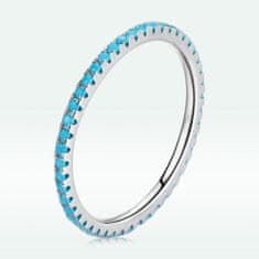 Emporial stříbrný prsten Tyrkysová linie SCR066-BU Velikost: 6 (EU: 51-53)