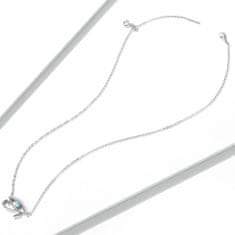 Emporial stříbrný nastavitelný náhrdelník Opálové oko BSN241
