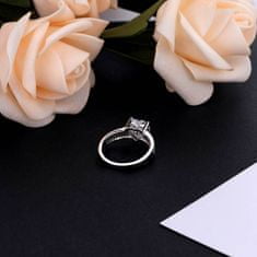 Emporial stříbrný rhodiovaný prsten Třpytivé srdce MA-MR1005-SILVER Velikost: 5 (EU: 49-50)