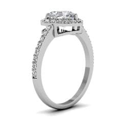 Emporial stříbrný rhodiovaný prsten Čiré srdce MA-R0543-WHITEZIRKON-SILVER Velikost: 5 (EU: 49-50)