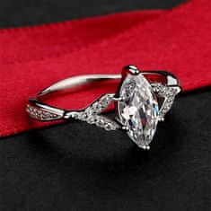 Emporial stříbrný rhodiovaný prsten Pro princeznu MA-SOR1606 Velikost: 8 (EU: 57-58)
