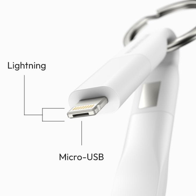 2v1: Lightning na obeh straneh, Micro-USB na eni